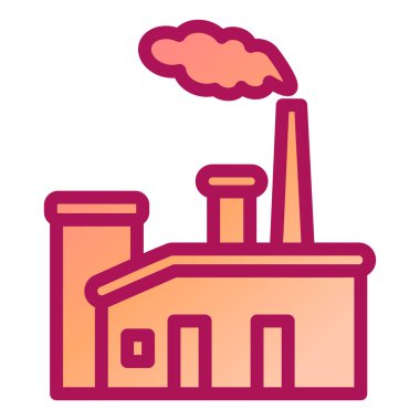 Fabrika modern ikon vektör illüstrasyonu 