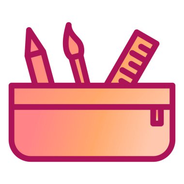 okul malzeme vektör illüstrasyonu