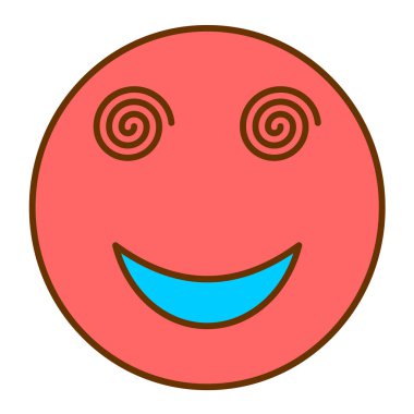 gülen yüz simgesi ikon vektör illüstrasyon tasarımı