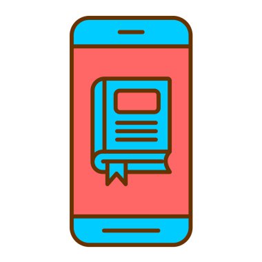 akıllı telefon vektör simgesi, doldurulmuş renk işareti, katı sembol