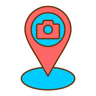 konum pin simgesi vektör illüstrasyonu