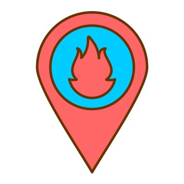 Bir konum simgesinin vektör illüstrasyonu