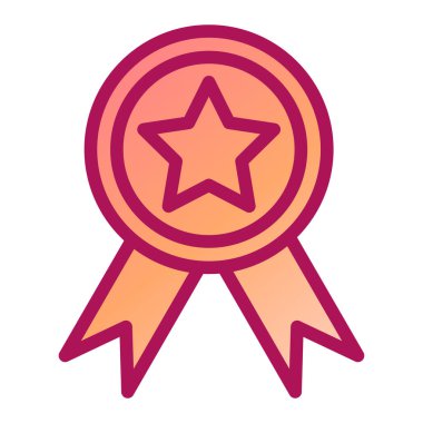 Madalya. Web simgesi basit illüstrasyon