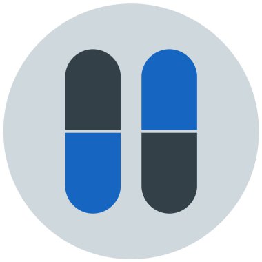 Kapsül. Web simgesi basit illüstrasyon