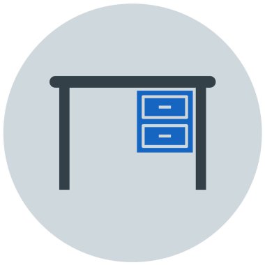 Mobilya. Web simgesi basit illüstrasyon