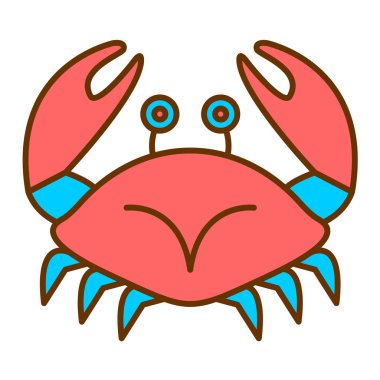 şirin ahtapot simgesi vektör çizimi