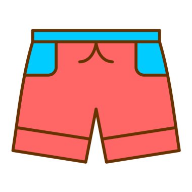 Şort. Web simgesi basit illüstrasyon