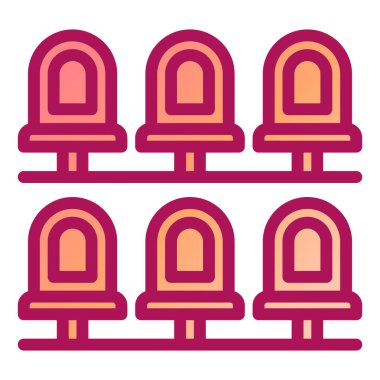 koltuklar modern simge vektör illüstrasyonu 