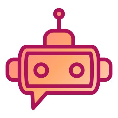 robot. Web simgesi basit illüstrasyon