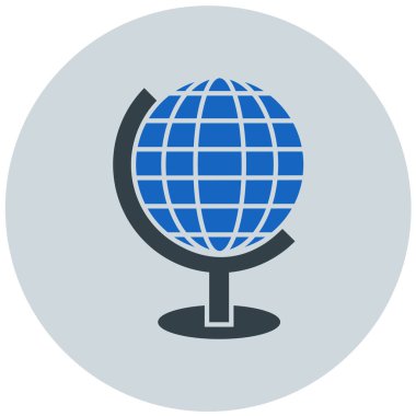 Küre. Web simgesi basit illüstrasyon