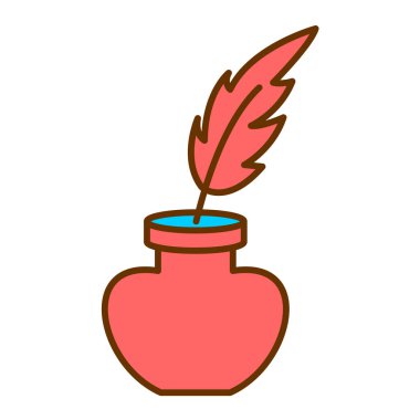 tüy ikonu vektör illüstrasyon grafik tasarımı