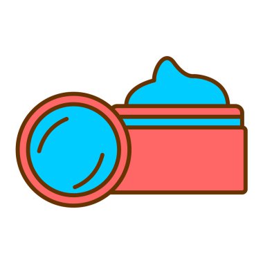 Krem vektör illüstrasyon tasarımı olan kavanoz