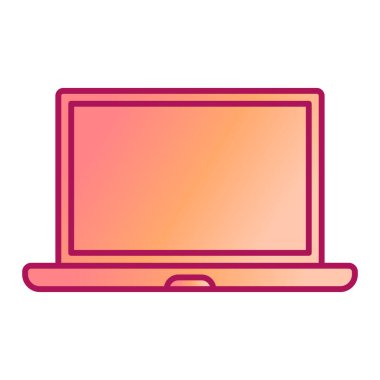 Dizüstü bilgisayar teknolojisi simge vektör çizim grafik tasarım