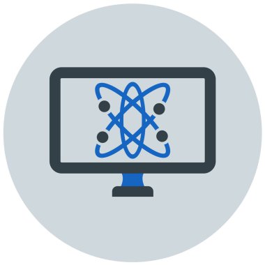 Bilim ve teknoloji konsepti ikonu. Basit resimleme