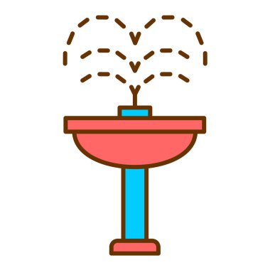 çeşme modern simge vektör illüstrasyonuName 