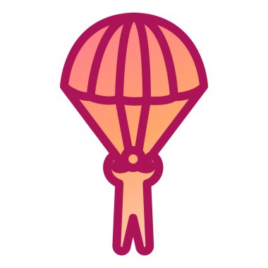 skydiver modern simge vektör çizimi 