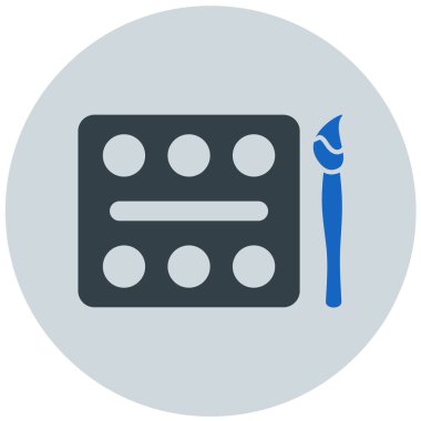 düz vektör simgesini boyar