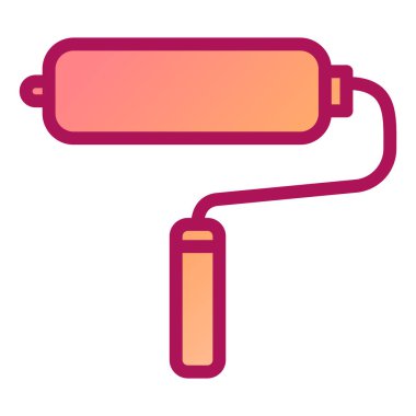 boya silindirli fırça ikonu vektör çizimi