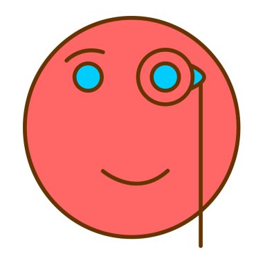 gülen yüz ifadeleri çizgi film vektör çizimi