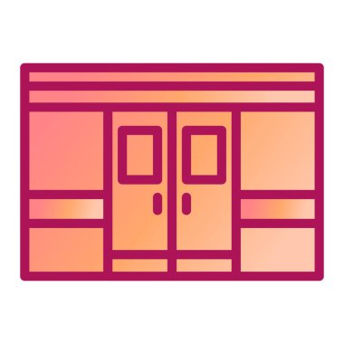 Office kabine simgesi. vektör çizim