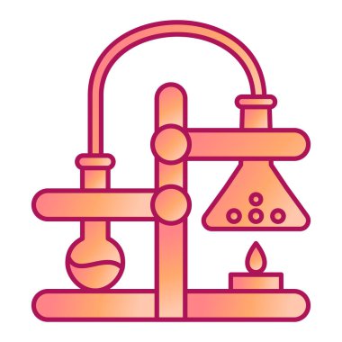 Mikroskop simgesi. Web için matara vektör simgelerinin özet çizimi