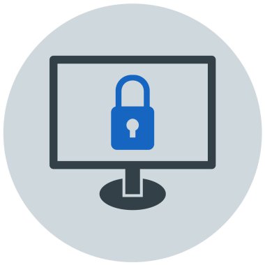 Güvenlik. Web simgesi basit illüstrasyon