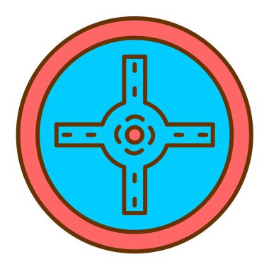 Bir pusula simgesinin vektör illüstrasyonu