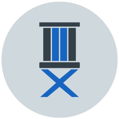 Sandalye. Web simgesi basit illüstrasyon