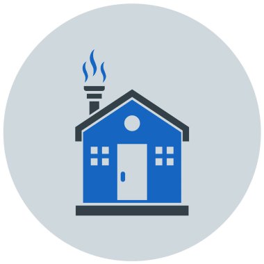 Yangın. Web simgesi basit illüstrasyon