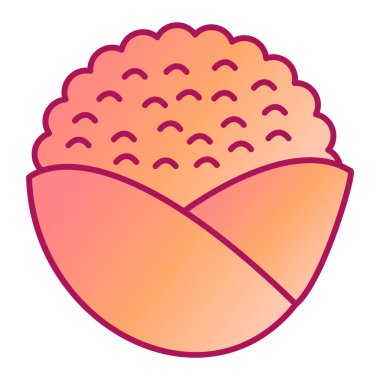 Çilekli. Web simgesi basit illüstrasyon