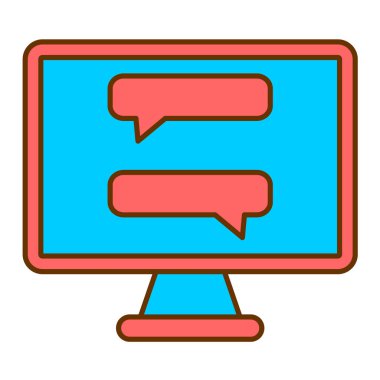 Sohbet mesajı vektör illüstrasyonu