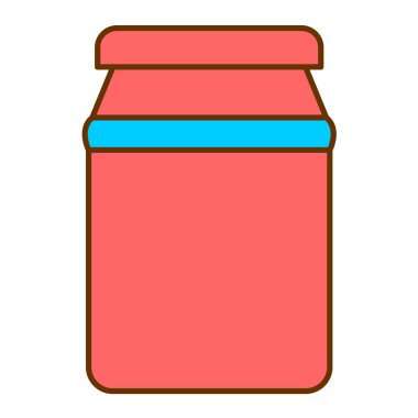 Reçel vektör illüstrasyon dizaynlı kavanoz