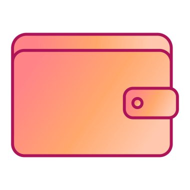 Cüzdan ikonu. Web için cüzdan vektör simgelerinin basit illüstrasyonu