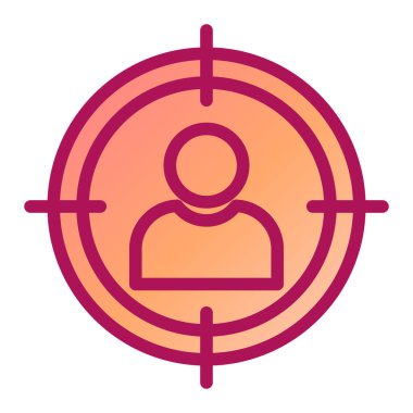 Hedef. Web simgesi basit illüstrasyon