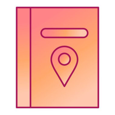 harita simgesi vektör illüstrasyonu