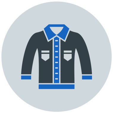 Ceket. Web simgesi basit illüstrasyon