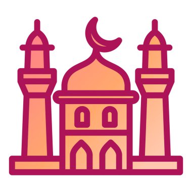 Cami. Web simgesi basit illüstrasyon