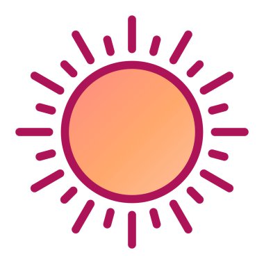 güneş modern ikon vektör illüstrasyonu 