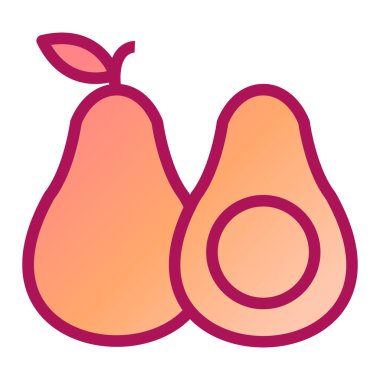 meyve ve sebze ikonu, organik gıda konsepti 