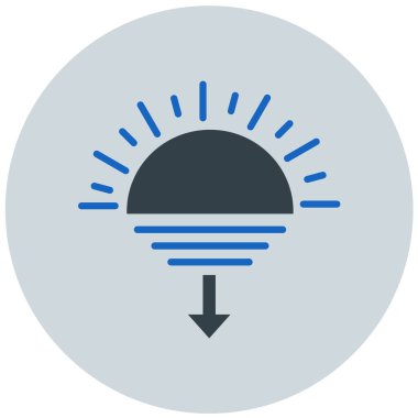 Günbatımı modern simge vektör illüstrasyonu 