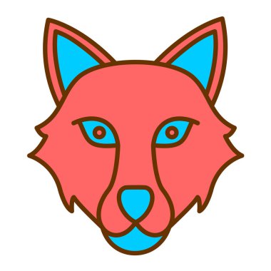 Tilki simgesi, vektör çizimi