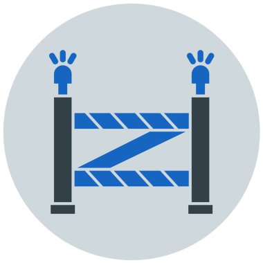 bariyer simgesi vektör illüstrasyonu