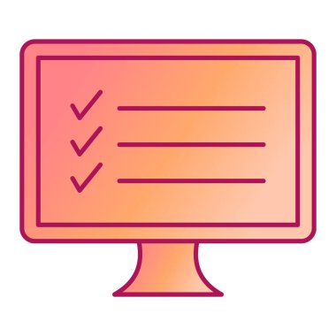 İşaretli bilgisayar monitörü, vektör çizimi