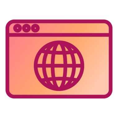 Tarayıcı. Web simgesi basit illüstrasyon