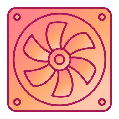 Bilgisayar fan simgesi. vektör illüstrasyonu