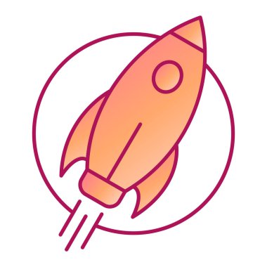 roket fırlatma simgesi vektör illüstrasyon tasarımı