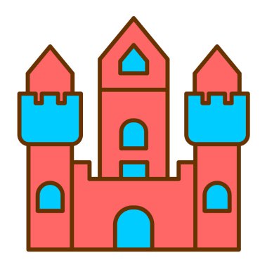 castrle modern simge vektör illüstrasyonu 