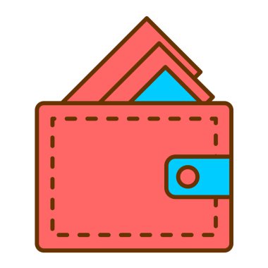 cüzdan ikonu vektör illüstrasyonu