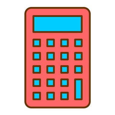 Hesap makinesi simgesi. Düz dizayn. vektör illüstrasyonu.