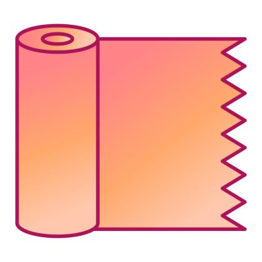 Şeritli kağıt rulosu ve şerit vektör illüstrasyon tasarımı